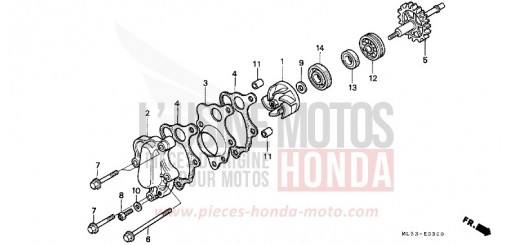 WATER PUMP CR500RP de 1993